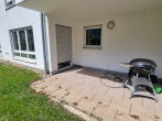 Terrasse - „Stadtwohnung mit eigenem Garten – helle 2-Zi.-Wohnung in Kurparknähe in Stuttgart-Bad Cannstatt“